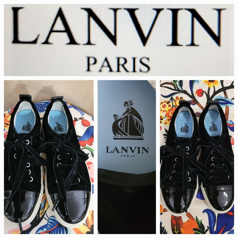 Lanvin Velvet Leather Sneakers / 7.5